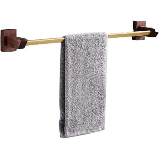 Bathroom Walnut Towel Rail Bathroom Towel Rack Self Adhesive Wall-Mounted Towel Holder Bathroom Balcony Towel Clothes Shelf Hanger Tower Hanger/60Cm