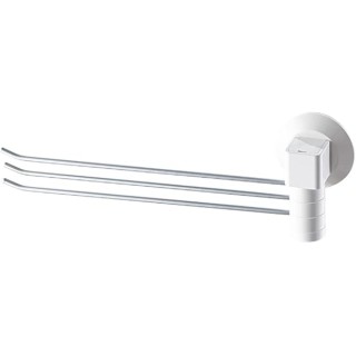 Towel Rail[Suction Cup] Tower Hanger Bar/Towel Rack Bathroom Towel Rack Wall Mounted Stainless Steel Self Adhesive Towel Rail Silent Rotation 180° (Color : White, Size : 8.926.6CM)