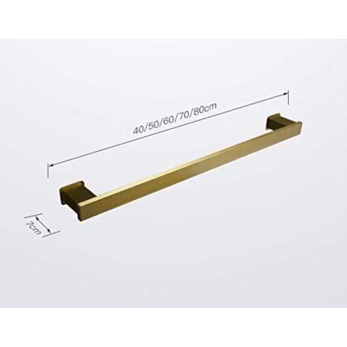 Towel Rack,Self-Adhesive or Screw Fixing,Space Aluminum Brushed Golden Towel Rack,Polished Surface Treatment,Household Wall-Mounted Bathroom Towel Rack/40Cm