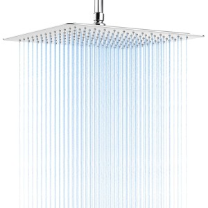 High-Pressure Square Shower Head Rainfall, Ultra Thin All Metal Rain Showerhead, 20 Inch Full Body Coverage Large Shower Head for Bathroom, Chrome