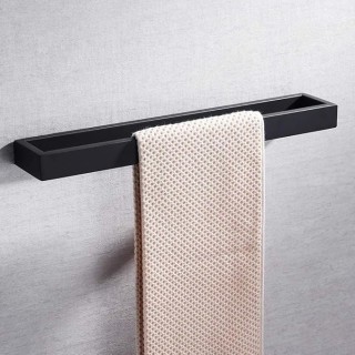 40cm Self Adhesive Bathroom Towel Bar SUS Stainless Steel Towel Bar Rail Wall Mounted Holder Chrome Finish (Self Adhesive, Chrome) …