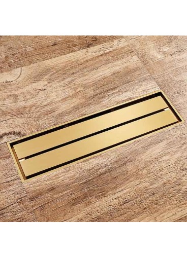 12 Inch Rectangular Bathroom Shower Floor Drain Golden Strainers Bath Hotel Drain