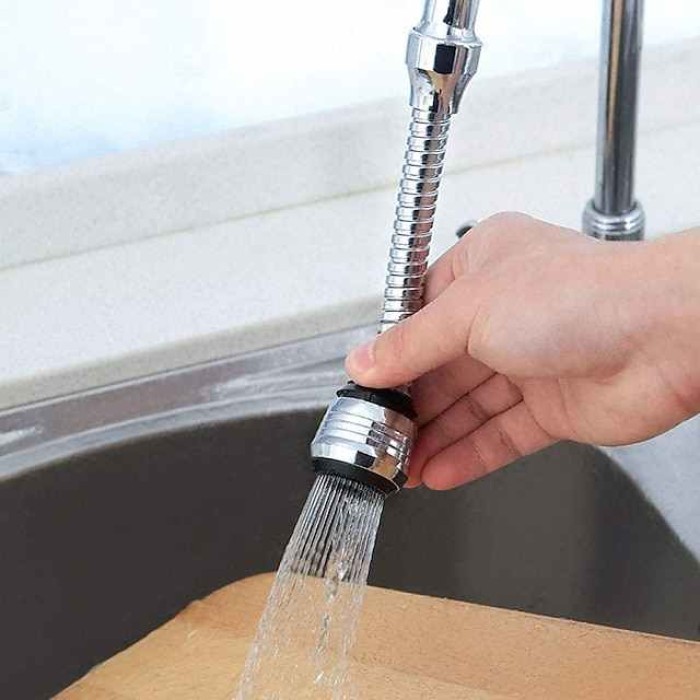 Faucet Bubbler 360 Degree Kitchen Faucet Aerator Water Saving High Pressure Nozzle Tap Adapter Adjustable Water Filter Diffuser